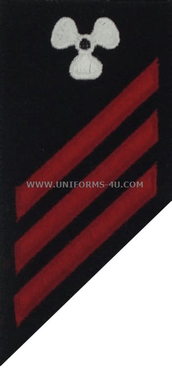 Us Navy E3 Machinist Mate Mm Red On Blue Rating Badge
