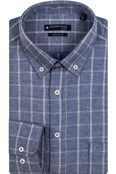Giordano Regular Fit Flannel Shirt Blue Chequered Hemdende