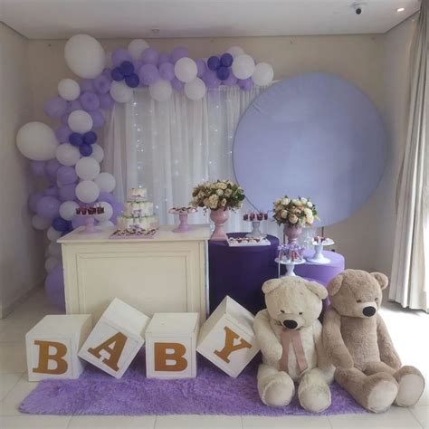 Decoração Lilas E Branco - Decoração Ursa Lilás e Branco | Elo7 Produtos Especiais