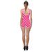 Hot Pink White Dots Classic One Piece Swimwear Model S03 ID D2337735