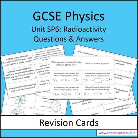 GCSE Physics Revision Cards SP6 - Science Success