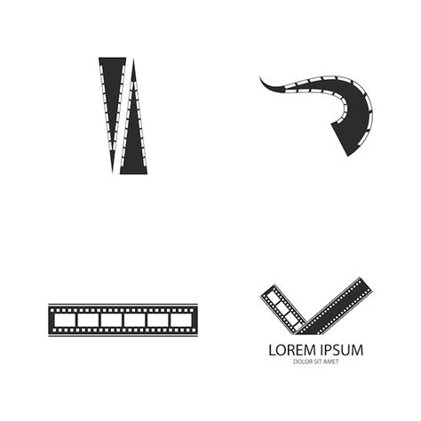 Premium Vector Filmstrip Logo Template Vector Illustration Design