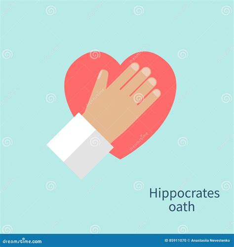 Hippocrates Hippocratic Oath Stamp Set Vector Illustration