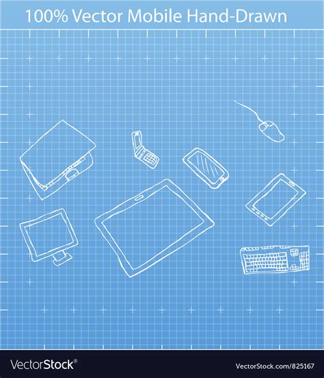 drawing  hand  mobile royalty  vector image