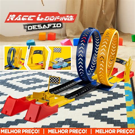 Brinquedo Infantil Pista De Corrida Dupla Race Looping Disparador E