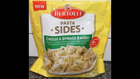 Bertolli Pasta Sides Cheese Spinach Ravioli Review YouTube