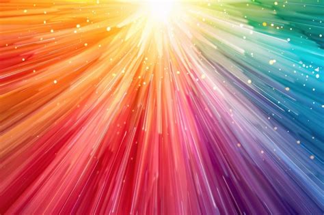 rainbow burst  light premium ai generated image