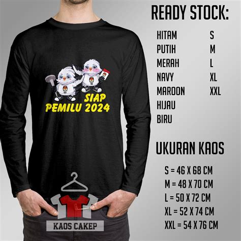 Jual Kaos Maskot Pemilu Sura Sulu Siap Pemilu Jangan Golput Lengan