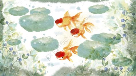 Goldfish Carp Ink Wind Chinese Painting Idiom Fish, Goldfish, Carp ...