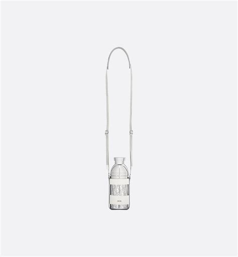 Dior Aqua Bottle with Shoulder Strap Off-White Grained Calfskin and ...