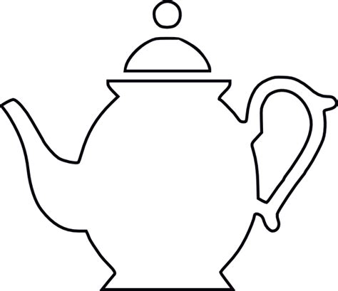 Teapot Black Outline Clip Art At Vector Clip Art Online