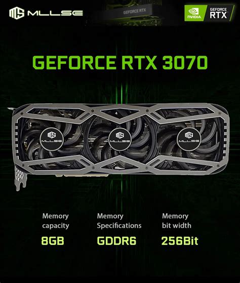 Видеокарта MLLSE Graphics Card RTX 3070 8GB Gaming NVIDIA GPU GDDR6 ...