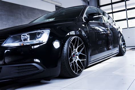 Mean Black Vw Jetta Reworked With Aftermarket Bumper Side Skirts And