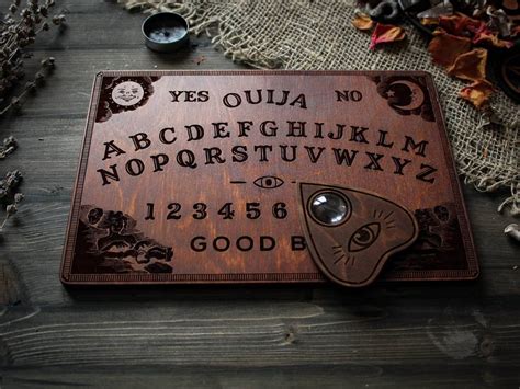 Ouija Board Classic Spirit Board Ouija Planchette Wooden Etsy