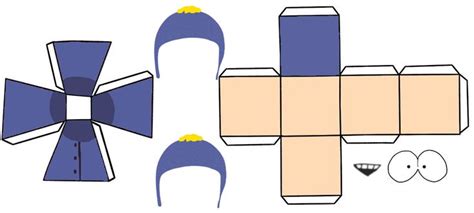 Craig Tucker Papercraft With Blue Hair