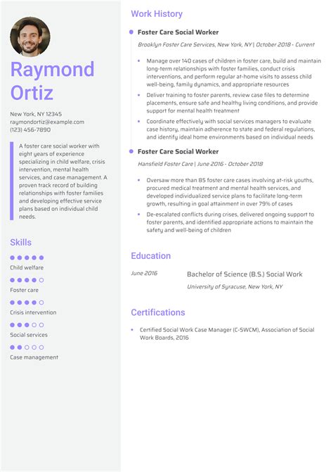 Social Work Resume Examples and Templates for 2025 - ResumeBuilder.com