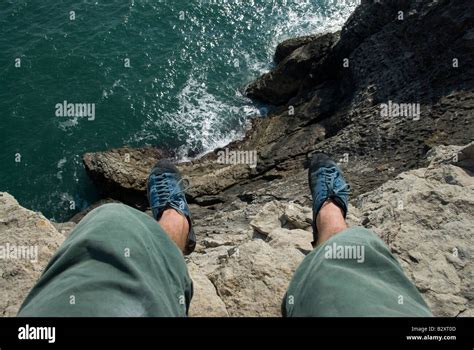Climber At Swanage Stock Photo Alamy