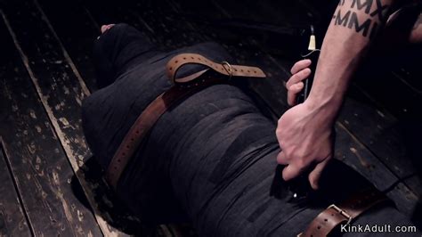 Mummified Blonde Slave Gets Whipped