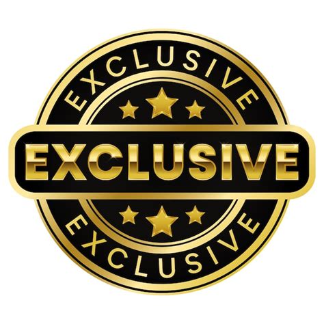 Premium Vector | Gold Exclusive stamp sticker with Stars vector ...