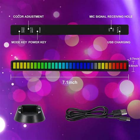 Digital Spectrum Analyzer Led Ritam Ambijentalno Svjetlo Vu Metar