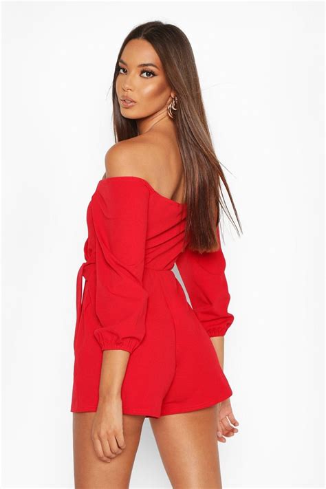 Off The Shoulder Romper Fashion Outfits Long Jackets