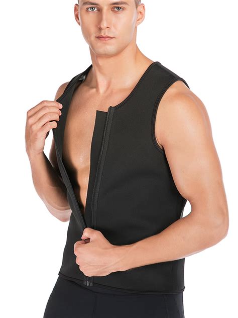 SAYFUT Men Neoprene Waist Trainer Vest Weight Loss Hot Sweat Slimming Body Shaper Sauna Tank Top
