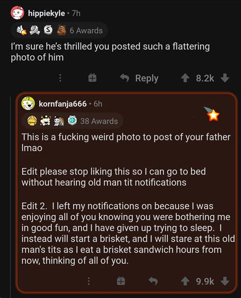 Tells Everyone He Will Be Enjoying Old Man Tits With His Breakfast R Awardspeechedits