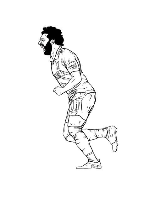 Mohamed Salah Coloring Page