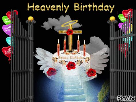 Heavenly Birthday Cake Cross Gate Halo Free Animated  Picmix