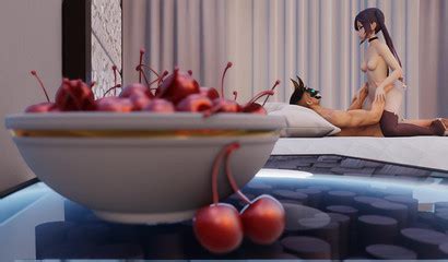 Cartoon D Sex In The Pose Of A Rider With A Blue Haired Whore Mona