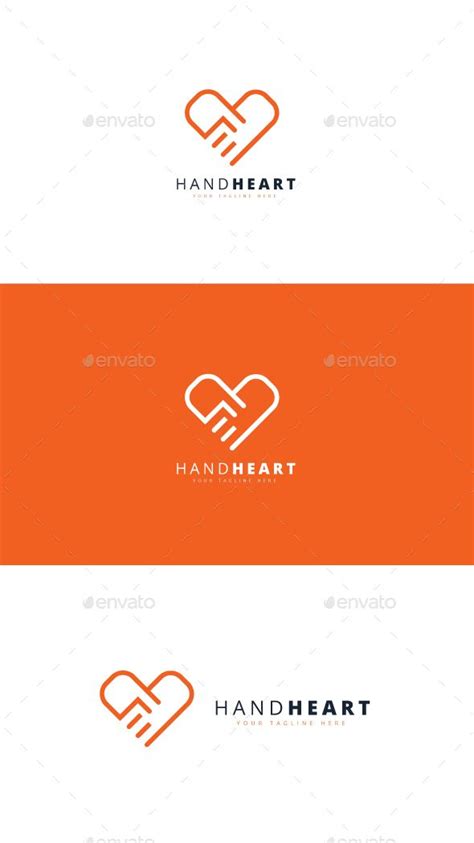 Hand Heart Logo Charity Logo Design Human Logo Design Hand Logo