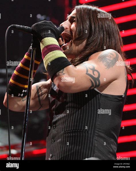 American Singer Anthony Kiedis Of U S Rockband Red Hot Chili Peppers Performs During Their