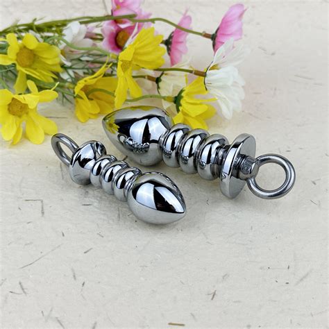 Sizes Stainless Steel Spiral Anal Plug With Ring Anal Training Small Butt Plug Beginner Butt
