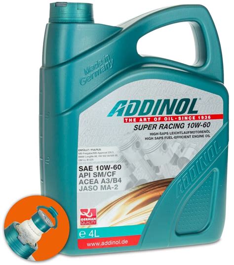 ADDINOL Super Racing 10W-60 (4 l) ab 30,10 € | Preisvergleich bei idealo.de