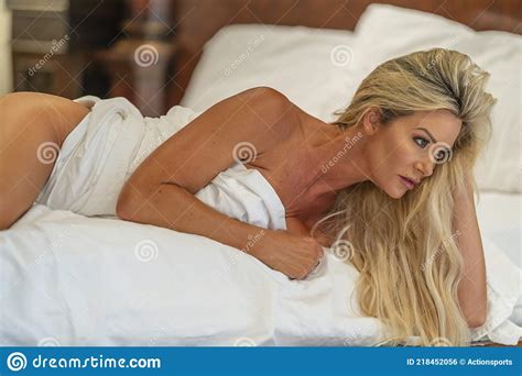 Gorgeous Blonde Model Poses Nude In A Home Environment Stock Photo Image Of Confident