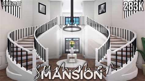 Bloxburg Summer Mansion Large Plot House Build Youtube