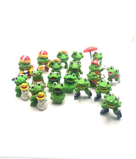 18 Vintage Retro Kinder Egg Surprise Frog Toy Figures Etsy Uk