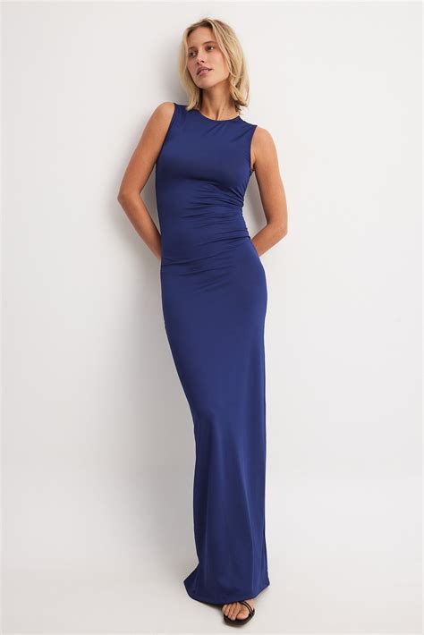 Jersey Sleeveless Maxi Dress Grey Na Kd