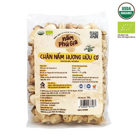 ChÂn NẤm HỮu CƠ PhÚ Gia GÓi 500g 1000g Nấm Phú Gia