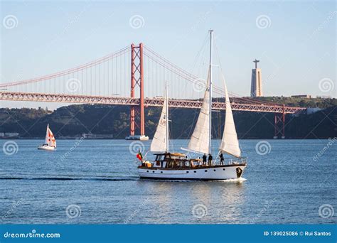 Lisbon Portugal Sailboats On The Tagus River April