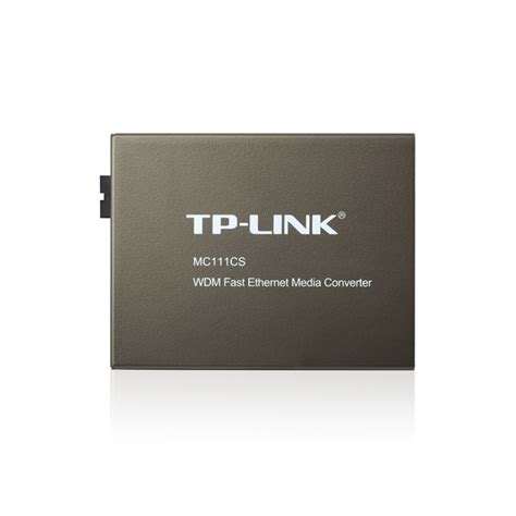 TP-Link MC111CS Media Converter UTP To Fiber Optic Single Mode SC