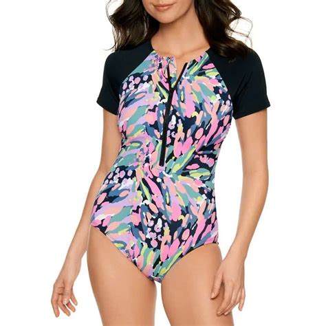 Bigsize One Piece Beach Swimsuit Bikini Set With Discreet Short Sleeve Shape And Built In Chest
