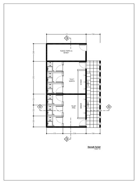 Denah Toilet Umum Minimalistic Imagesee