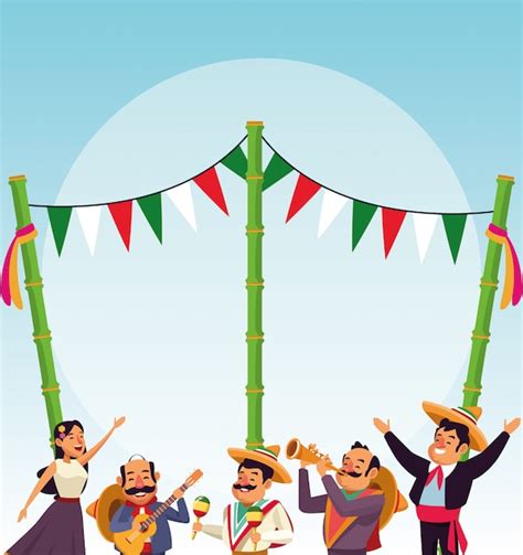 Premium Vector Mexican Cartoon People