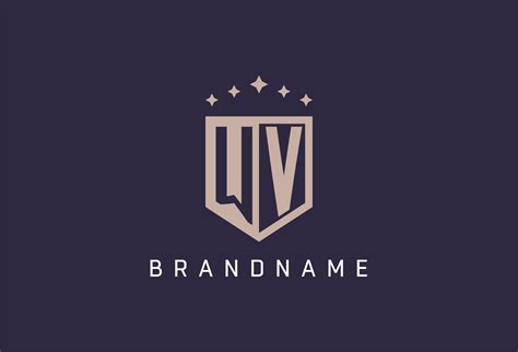 WV initial shield logo icon geometric style design 24809953 Vector Art ...