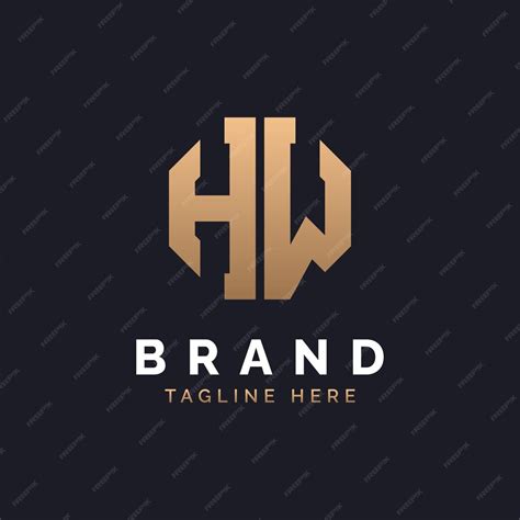 premium vector hw logo design modern minimal elegant  luxury hw