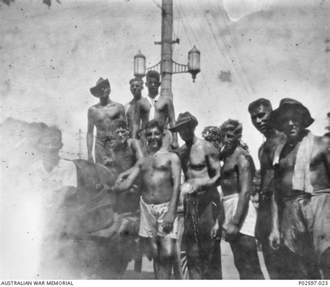 Kobe Japan August 1945 Australian Prisoners Of War Pows With A