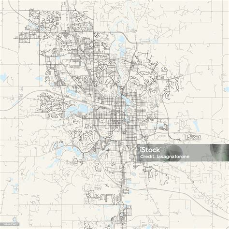 Rochester Minnesota Usa Vector Map Stock Illustration Download Image