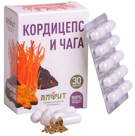 Купить Кордицепс и чага Алфит 30 капсул недорого в Москве