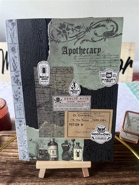 Halloween Apothecary Handmade Blank Card Junk Journal Style Etsy